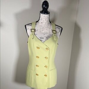 Rina Rossi Light Green Double-Breasted Blouse
